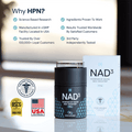 NAD3® 60 • Un suplemento dietético totalmente natural NAD+ Booster® (suministro para 1 mes) 