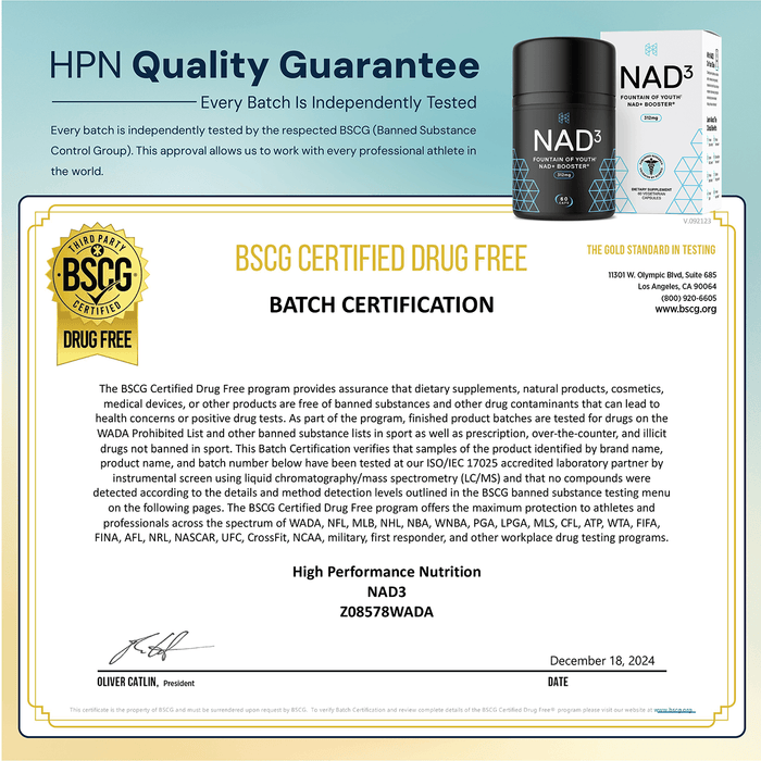 NAD3® 60 • Un suplemento dietético totalmente natural NAD+ Booster® (suministro para 1 mes) 