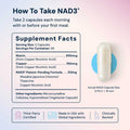 NAD3® 60 • Un suplemento dietético totalmente natural NAD+ Booster® (suministro para 1 mes) 