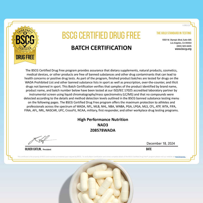 NAD3® 60 • Un suplemento dietético totalmente natural NAD+ Booster® (suministro para 1 mes) 