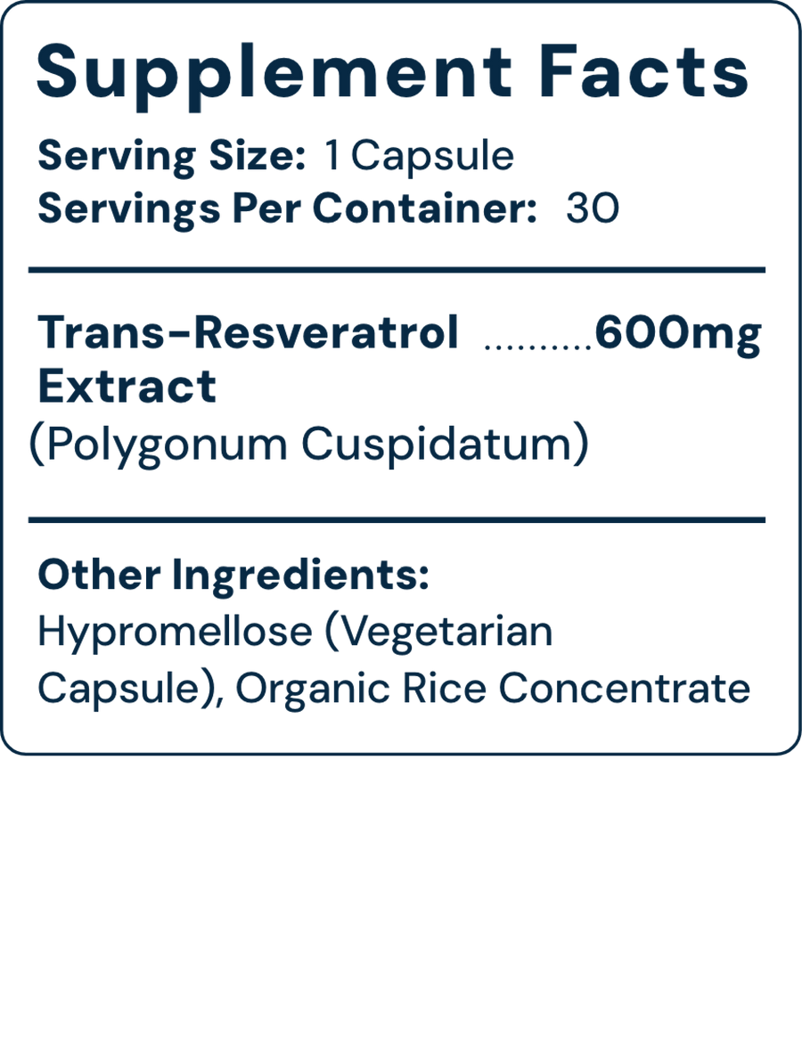 S9 Resveratrol supplement facts