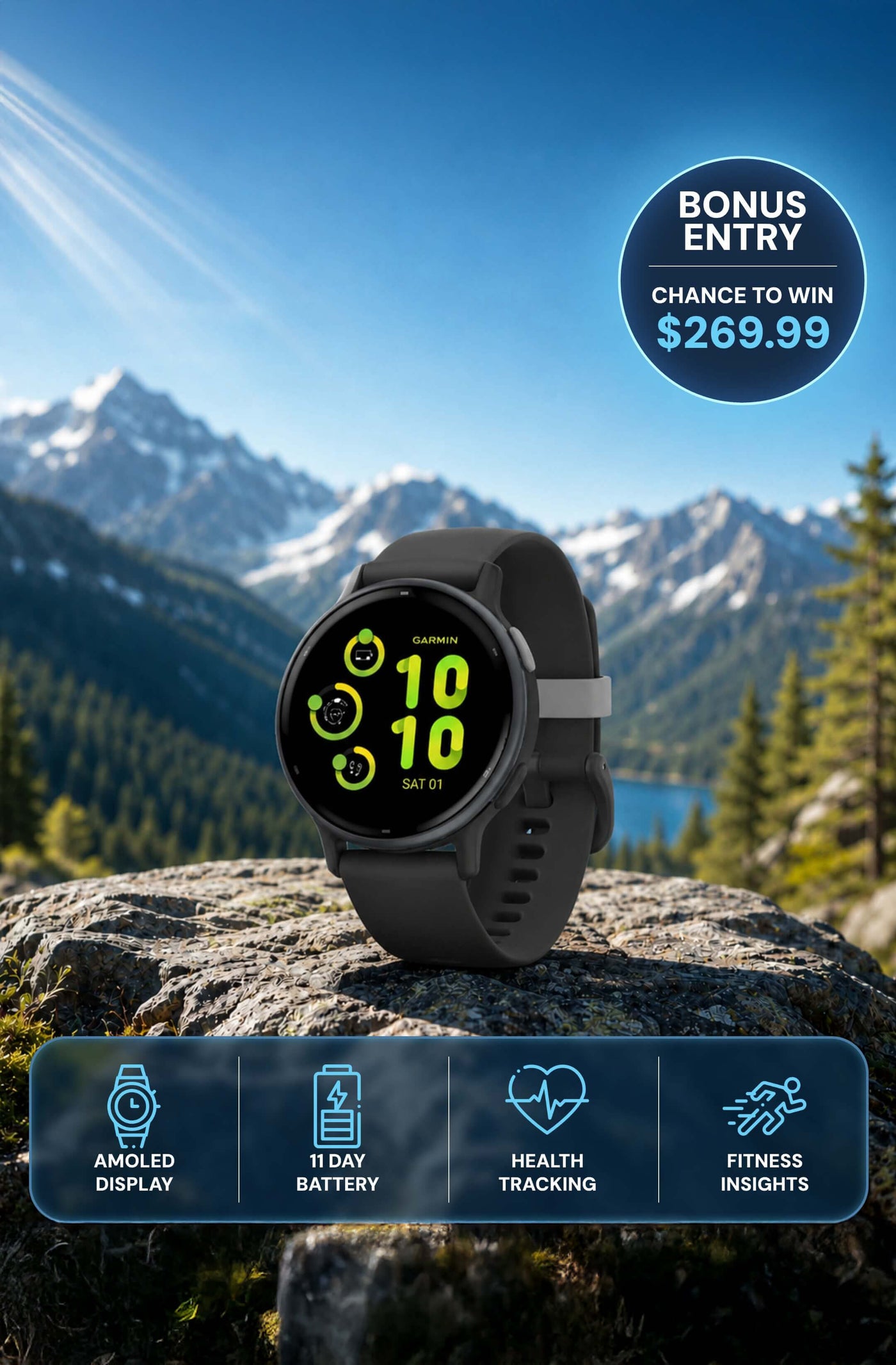 Garmin Vívoactive 5 giveaway entry with NAD3 Starter Kit