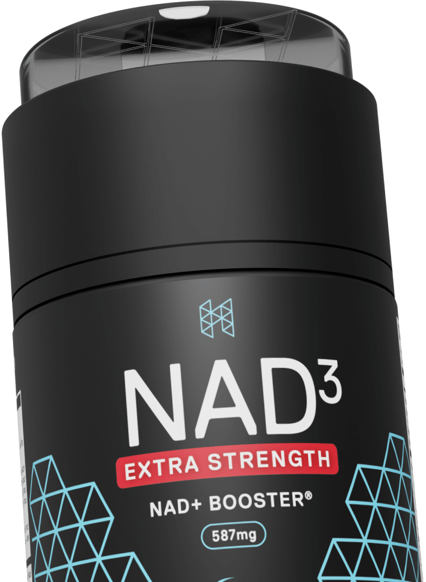 NAD3 Extra Strength bottle in shipping box